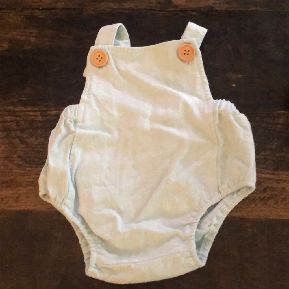 Baby Boy Blue Linen Bubble